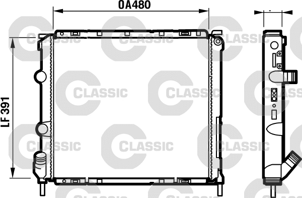 Radiator, engine cooling (232474)