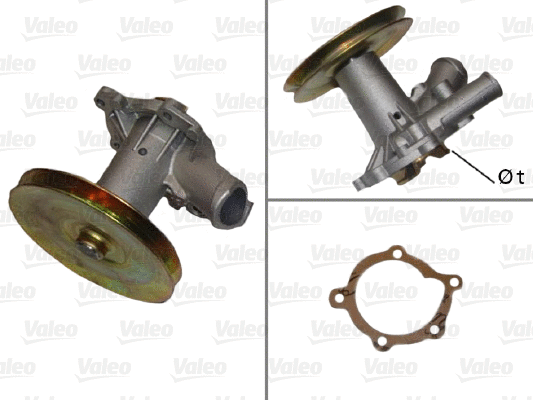 Water Pump, engine cooling (506034)