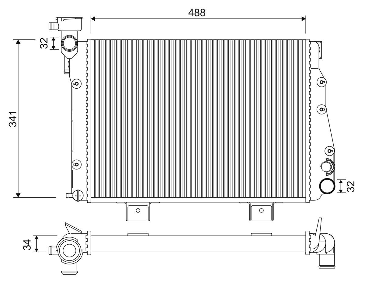 Radiator, engine cooling (701335)