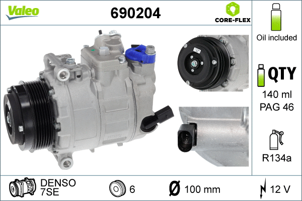 Compressor, air conditioning (690204)