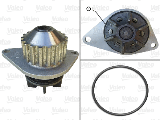 Water Pump, engine cooling (506704)
