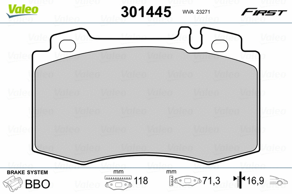 Brake Pad Set, disc brake
