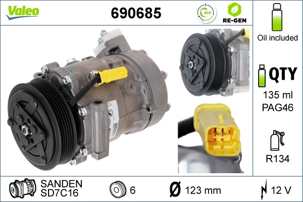 Compressor, air conditioning (690685)