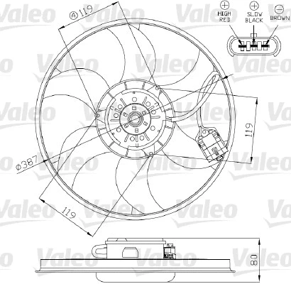 Fan, engine cooling (696280)