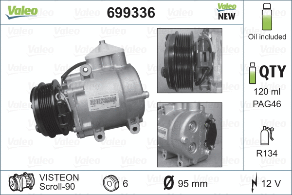 Compressor, air conditioning (699336)