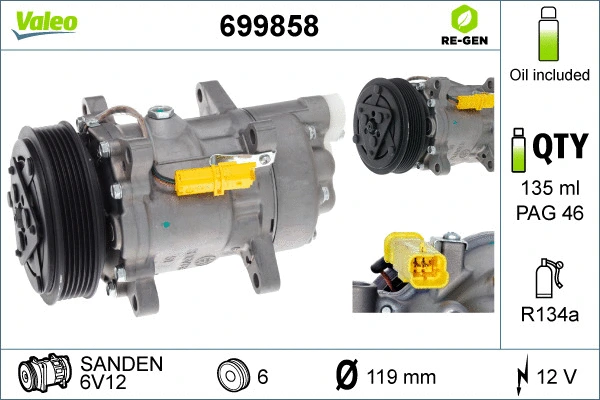 Compressor, air conditioning (699858)