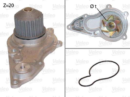 Water Pump, engine cooling (506478)