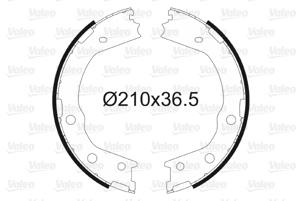 Brake Shoe Set, parking brake (564130)