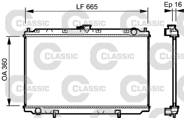 Radiator, engine cooling (232528)