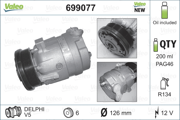 Compressor, air conditioning (699077)