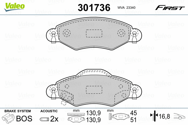 Brake Pad Set, disc brake