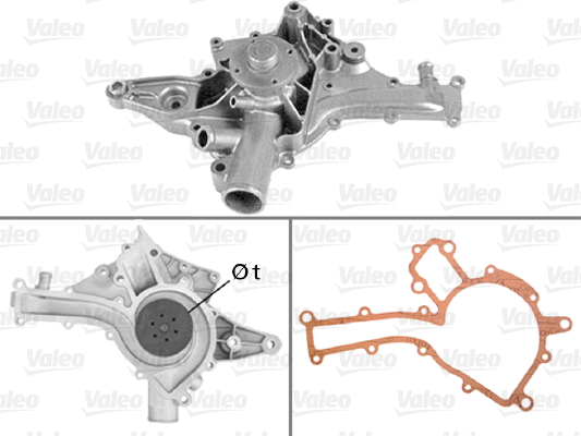 Water Pump, engine cooling (506787)