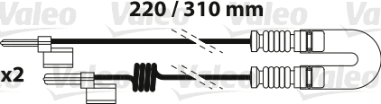 Warning Contact, brake pad wear (882339)