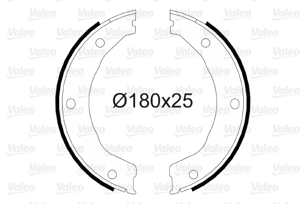 Brake Shoe Set, parking brake (564038)
