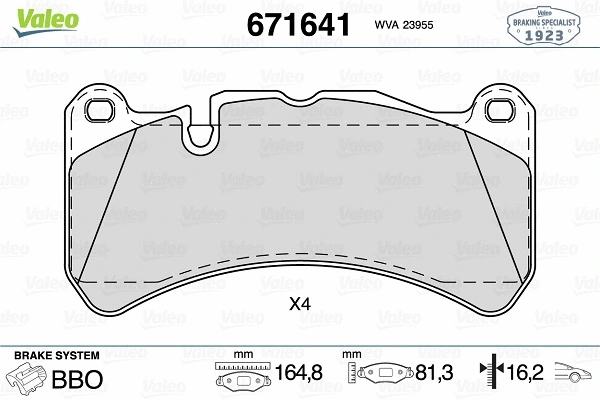 Brake Pad Set, disc brake (671641)