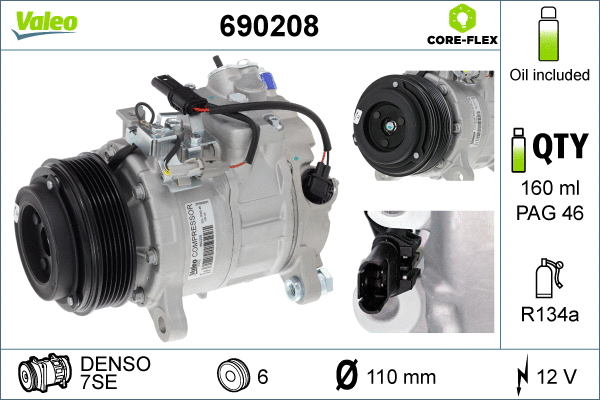 Compressor, air conditioning (690208)