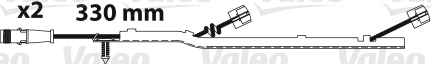 Warning Contact, brake pad wear (882319)