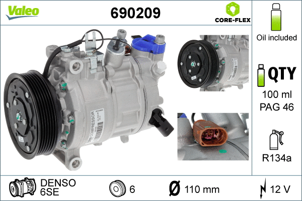Compressor, air conditioning (690209)