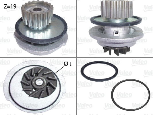 Water Pump, engine cooling (506648)