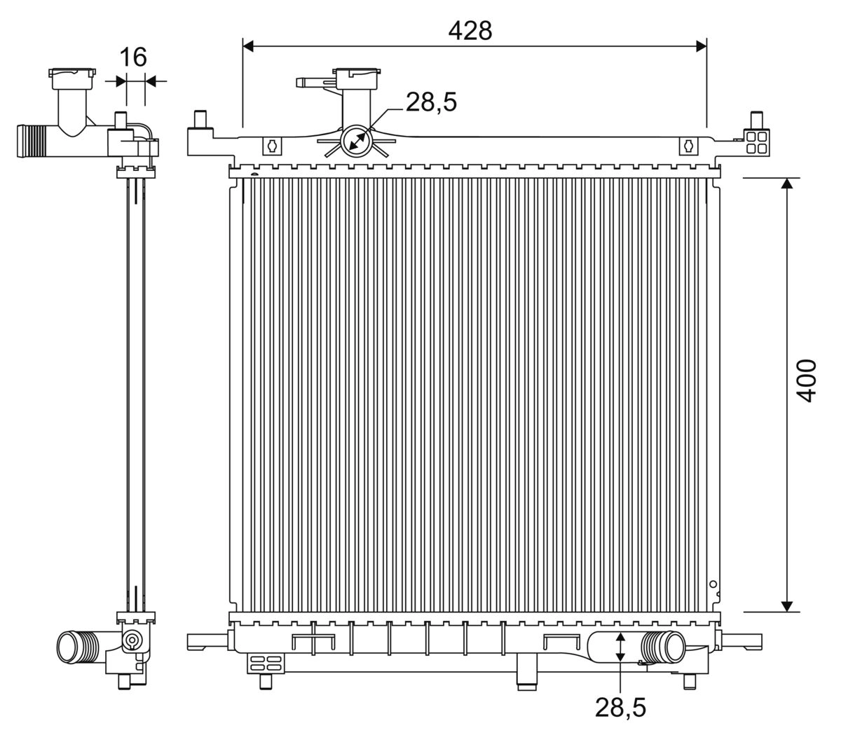 Radiator, engine cooling (701328)