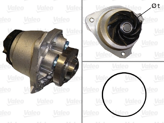 Water Pump, engine cooling (506587)