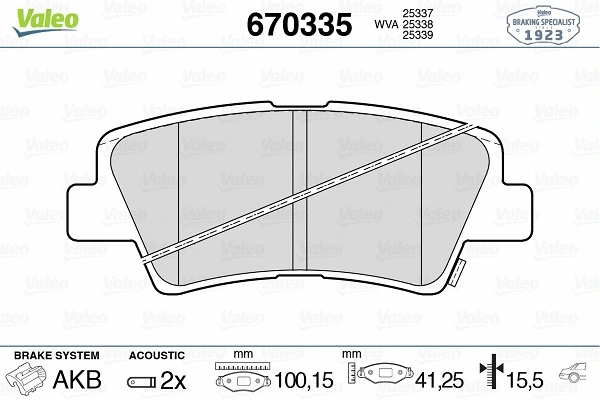 Brake Pad Set, disc brake (670335)