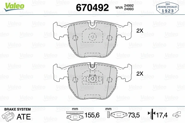 Brake Pad Set, disc brake (670492)