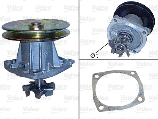 Water Pump, engine cooling (506092)