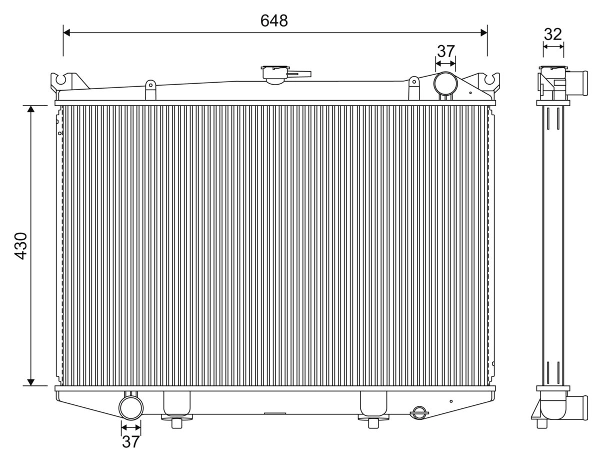 Radiator, engine cooling (701213)