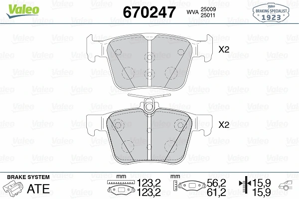 Brake Pad Set, disc brake (670247)