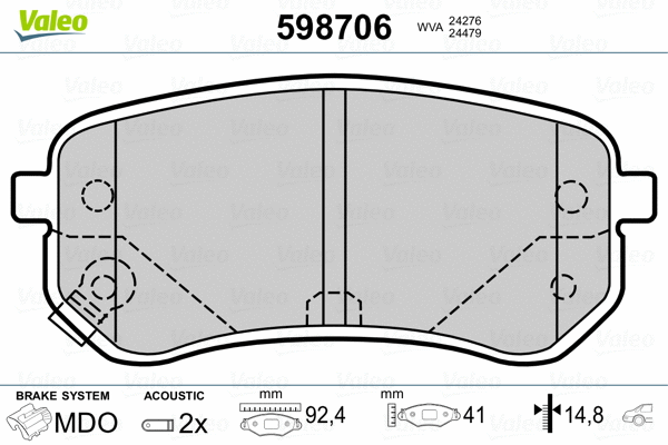 Brake Pad Set, disc brake