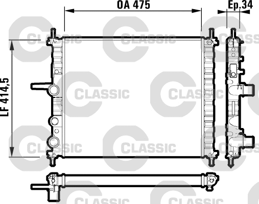 Radiator, engine cooling (232557)