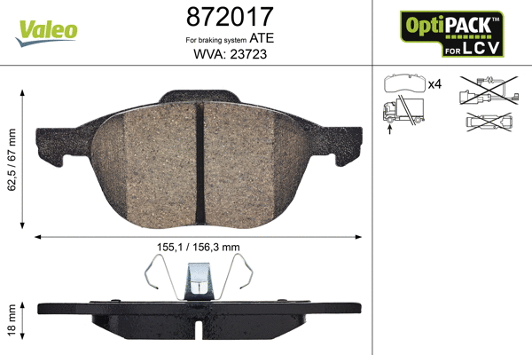 Brake Pad Set, disc brake (872017)