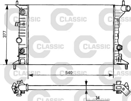 Radiator, engine cooling (231393)