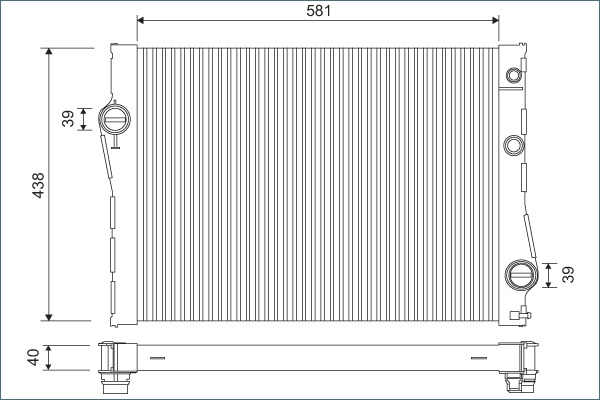 Radiator, engine cooling (701118)