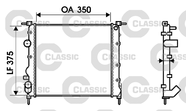 Radiator, engine cooling (232338)