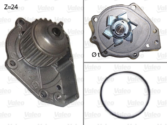 Water Pump, engine cooling (506018)