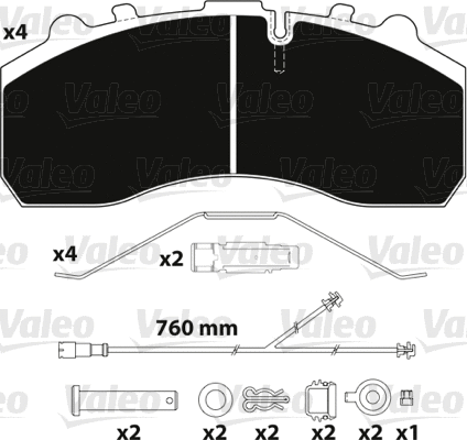 Brake Pad Set, disc brake (882203)