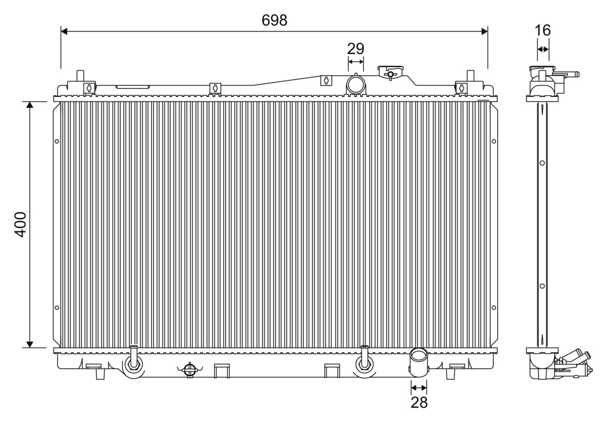 Radiator, engine cooling (701232)