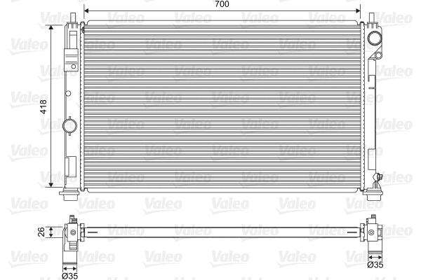 Radiator, engine cooling (701571)
