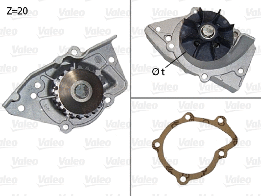 Water Pump, engine cooling (506574)