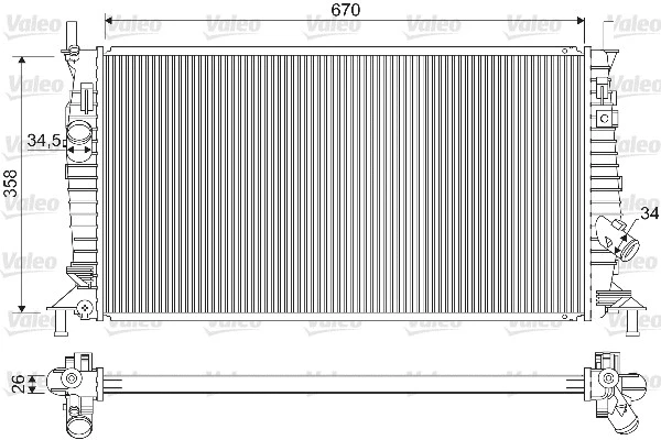 Radiator, engine cooling (733254)