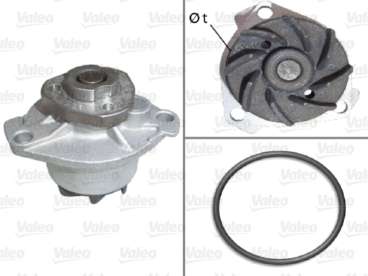 Water Pump, engine cooling (506484)
