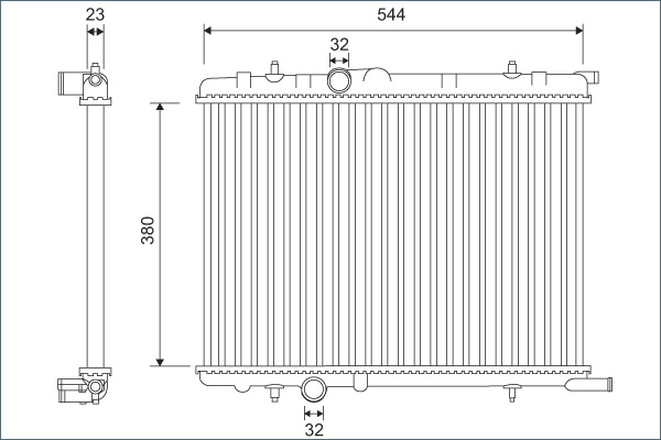 Radiator, engine cooling (701124)