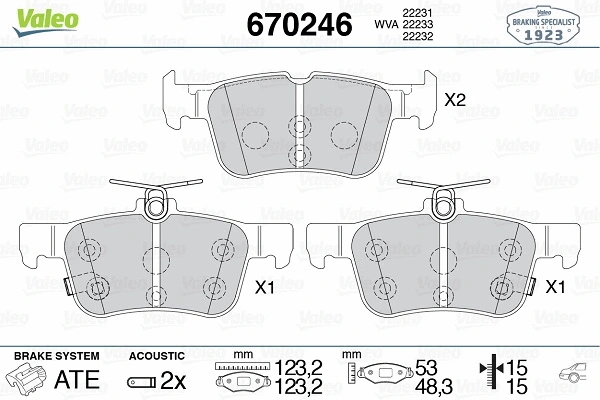 Brake Pad Set, disc brake (670246)