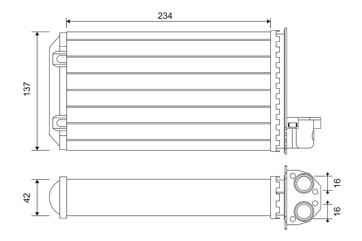 Heat Exchanger, interior heating (883965)
