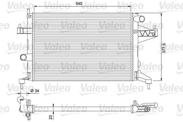 Radiator, engine cooling (232826)