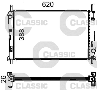 Radiator, engine cooling (231011)