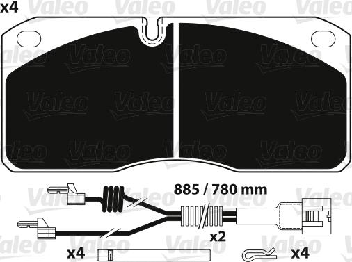 Brake Pad Set, disc brake (882255)