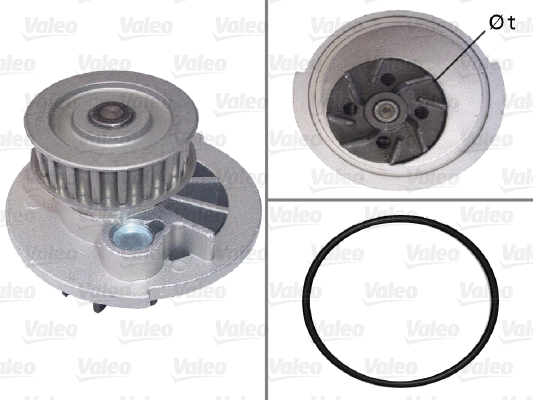 Water Pump, engine cooling (506785)